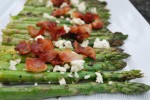 Grilled Asparagus with Bacon and Feta Cheese
