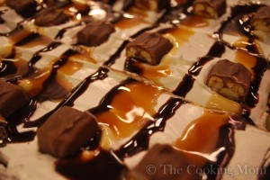 Snickers Ice Cream Sandwich Cake