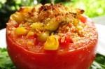 Cheesy Corn Stuffed Tomatoes