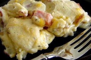 Slow Cooker Scalloped Potatoes and Ham