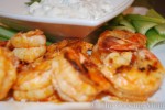 Buffalo Shrimp with Blue Cheese Dip