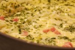 Ham Swiss and Pasta Skillet