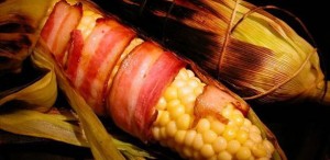 Bacon Wrapped Corn on the Cobb
