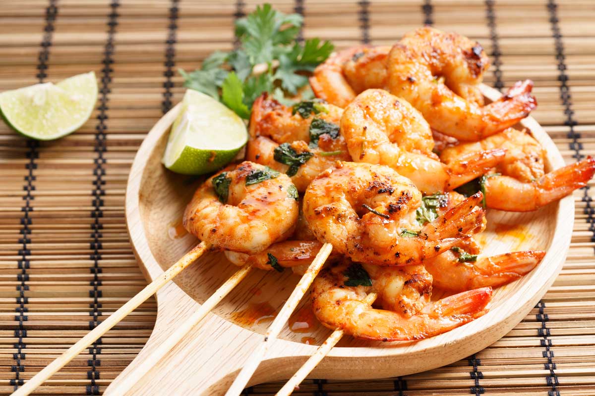 Tequila Lime Shrimp Skewers