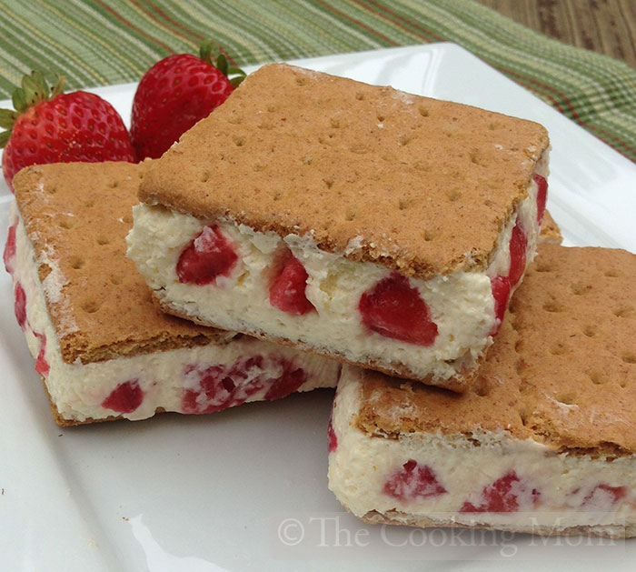 Strawberry Cheesecake Ice Cream Sandwiches