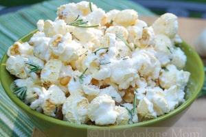 Garlic Rosemary Parmesan Popcorn