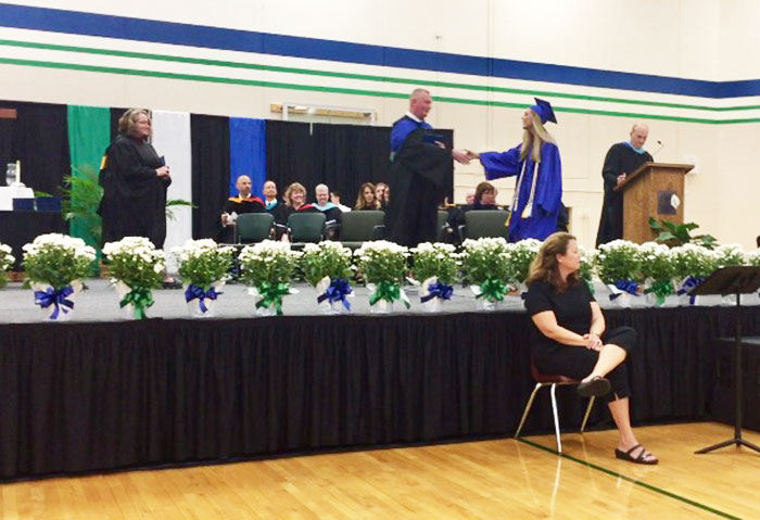 Ireland on Stage Receiving Diploma