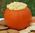 Pumpkin Dip in Hollow Pumpkin