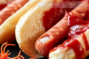 Halloween Bloody Finger Hot Dogs