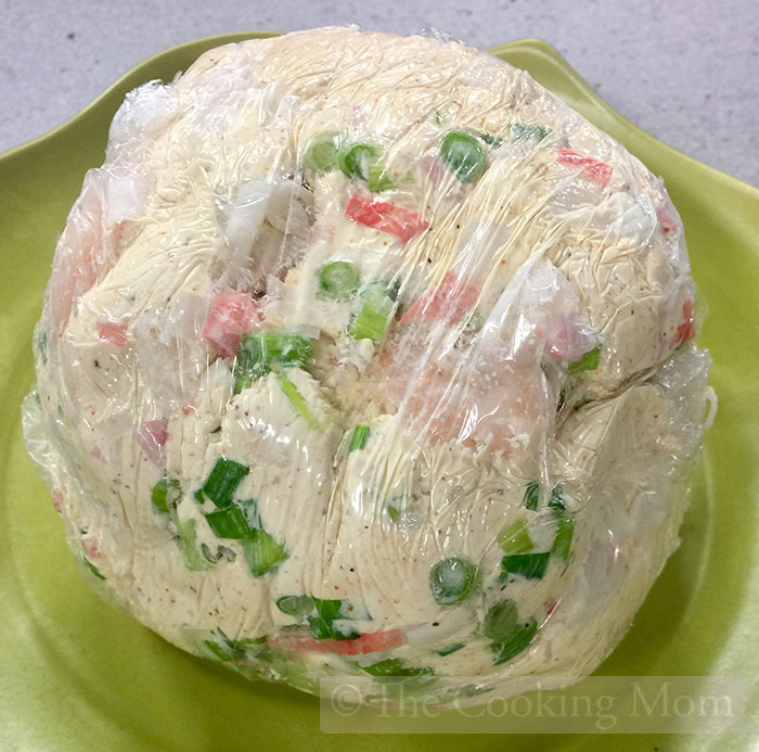 Ball of Mixture in Plastic Wrap