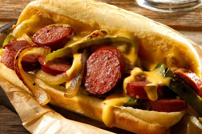 Cracked Black Pepper Beef Philly Sausage Hoagie
