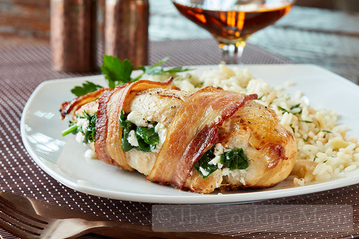 Bacon Wrapped Stuffed Chicken Breasts