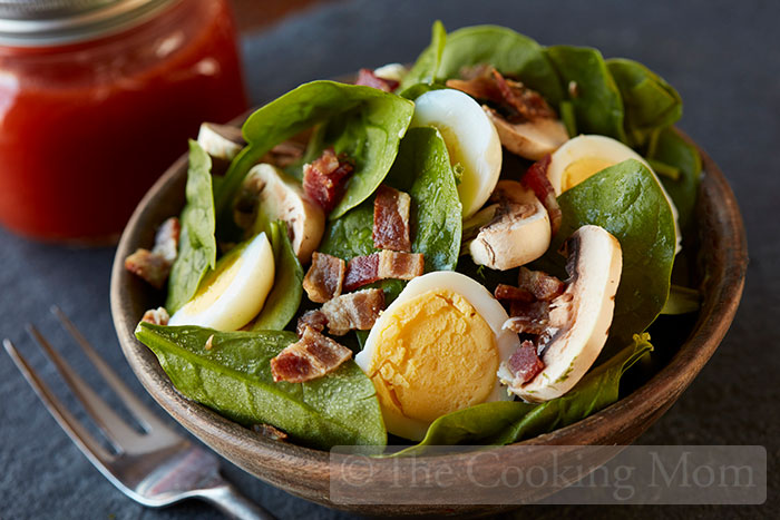 Spinach Salad with Sweet and Sour Dressing