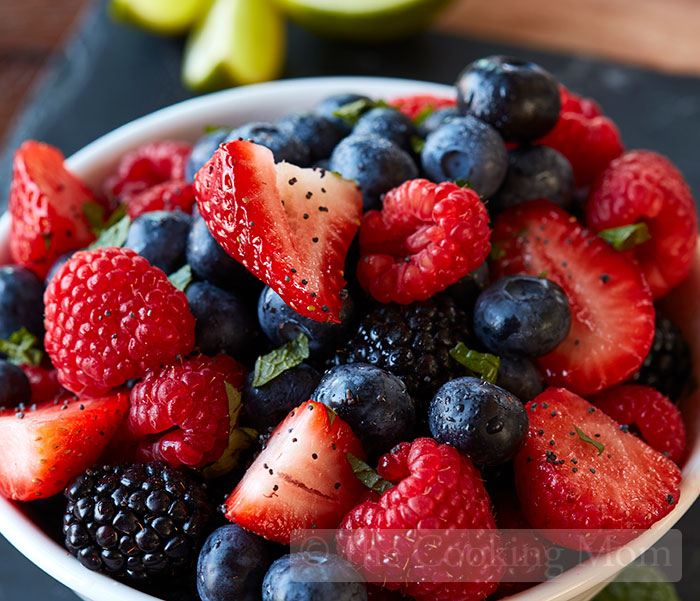 Fresh Berry Salad with Lime and Mint