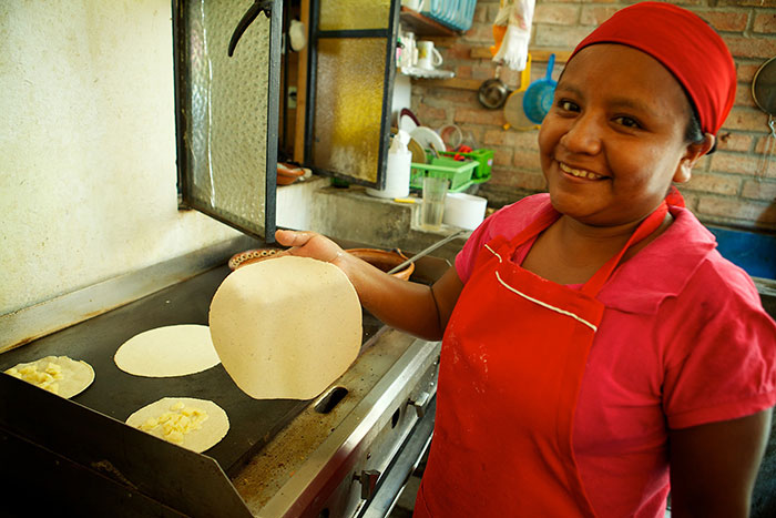 making tortillas