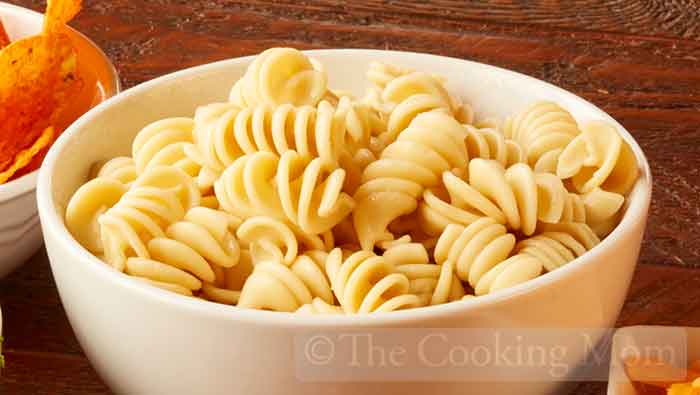 Rotini or corkscrew pasta cooked and tender